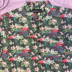Short sleeve flamingo shirt